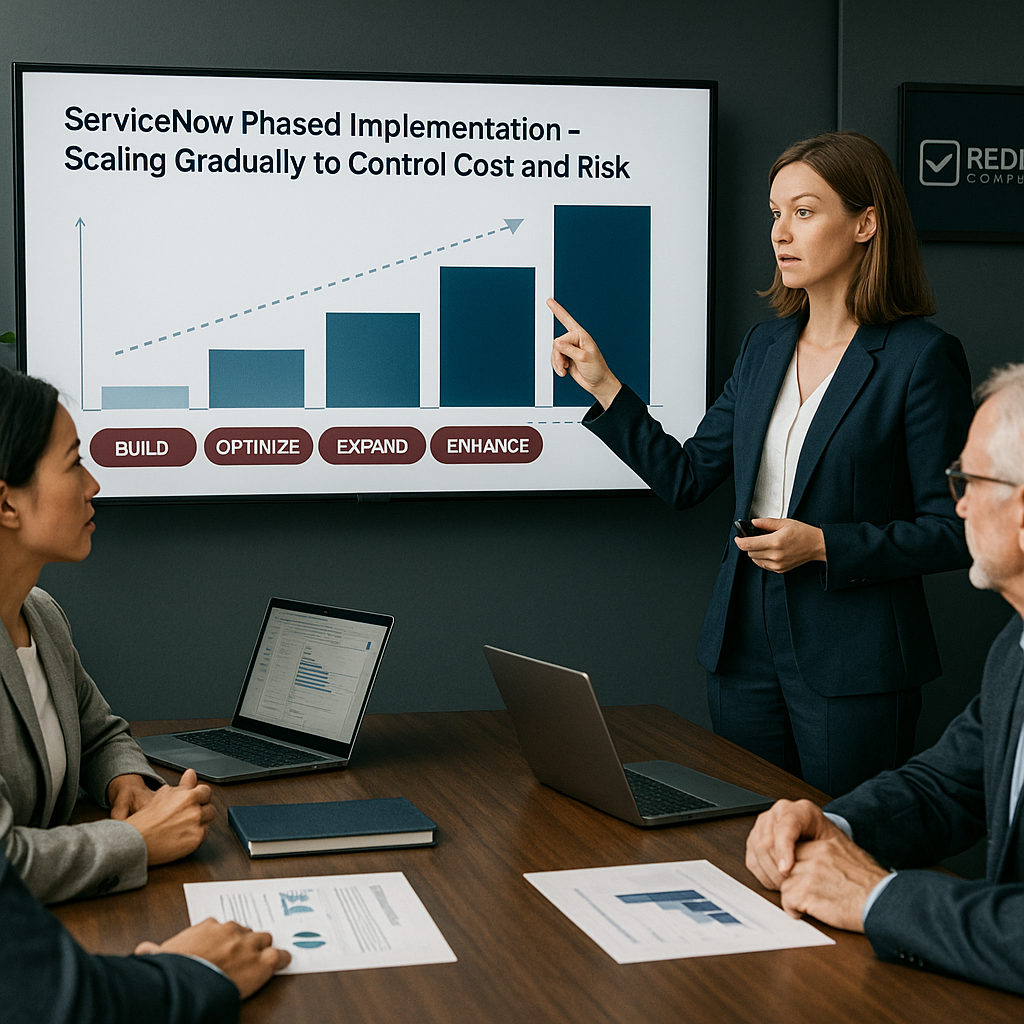 servicenow phased implementation – scaling gradually to control cost and risk