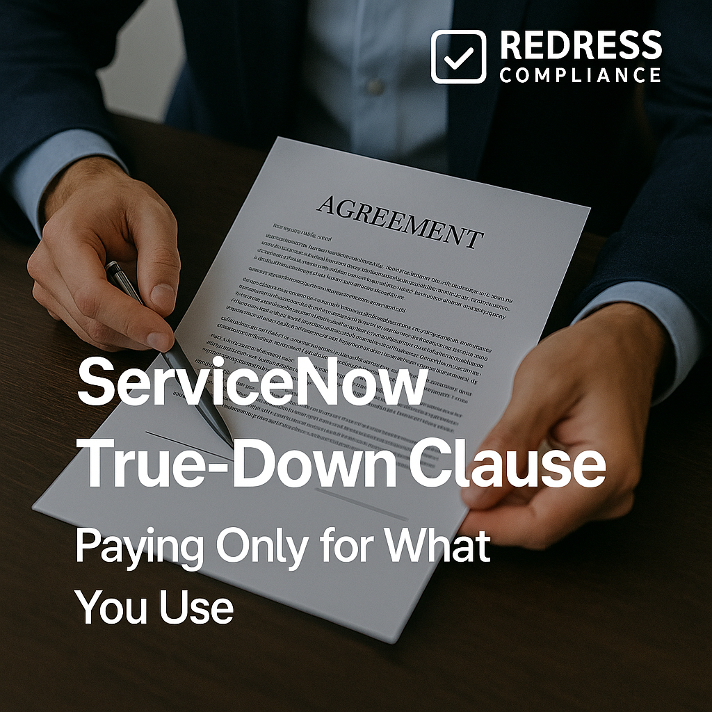 servicenow true down clause – paying only for what you use