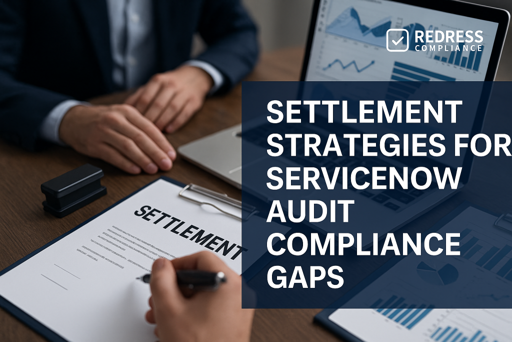 settlement strategies for servicenow audit compliance gaps